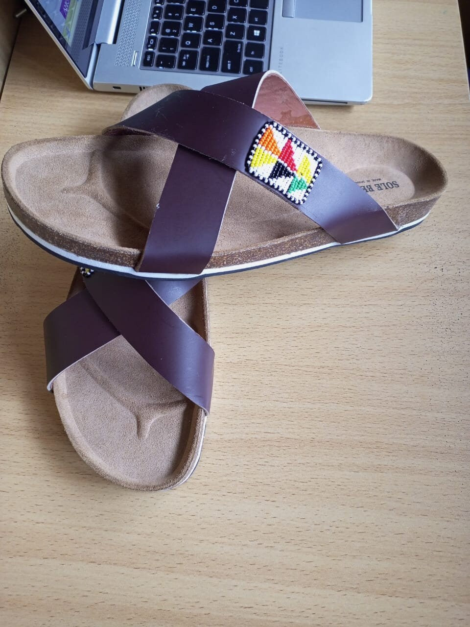 Handmade African Beaded Sandals/Authentic Maasai-Style Leather Flip-Flops Women/Boho Beach Sandals/Comfortable Summer Sandal African Gifts