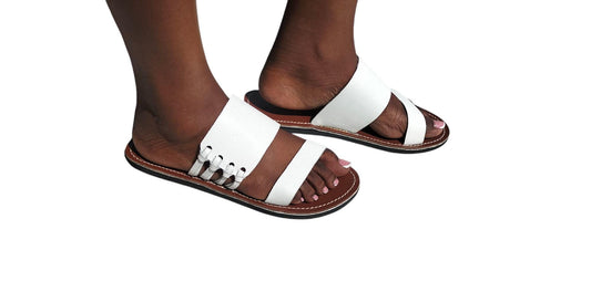 CUSTOMIZED Pure leather Sandals/Authentic Maasai-Style Leather Flip-Flops Women/Boho Beach Sandals/Comfortable Summer Sandal African Gifts