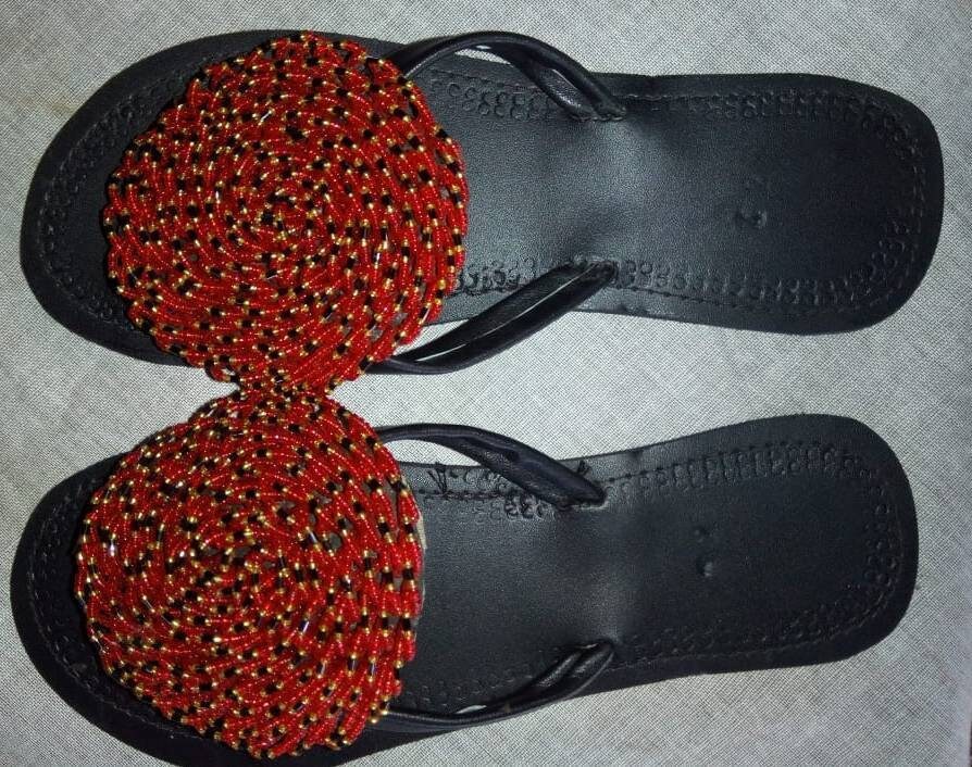 CUSTOMIZED African beaded sandals, summer sandals, Christmas gift for her,mom gift,beach sandals, leather sandals,