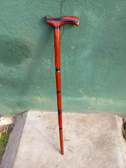 African wood Original Hiking Walking stick/Handmade Kenya Africa Mahogany Hardwood UnisexCane/Hand designed Cane/ Wooden walking stick