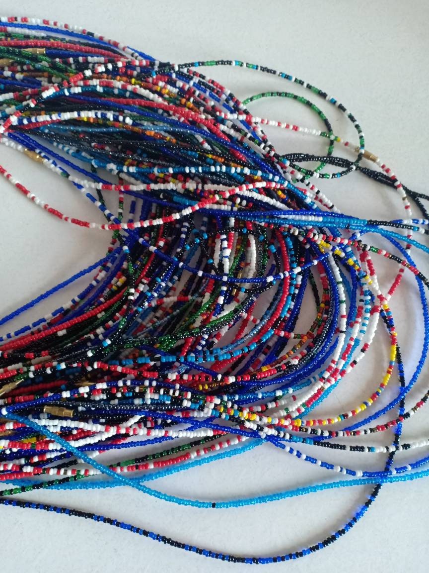 Handmade Waist Beads for Women/African Beaded Body Jewelry/Boho Style, Weight Loss, Belly Chain, Custom Size