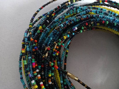 Handmade Waist Beads for Women/African Beaded Body Jewelry/Boho Style, Weight Loss, Belly Chain, Custom Size