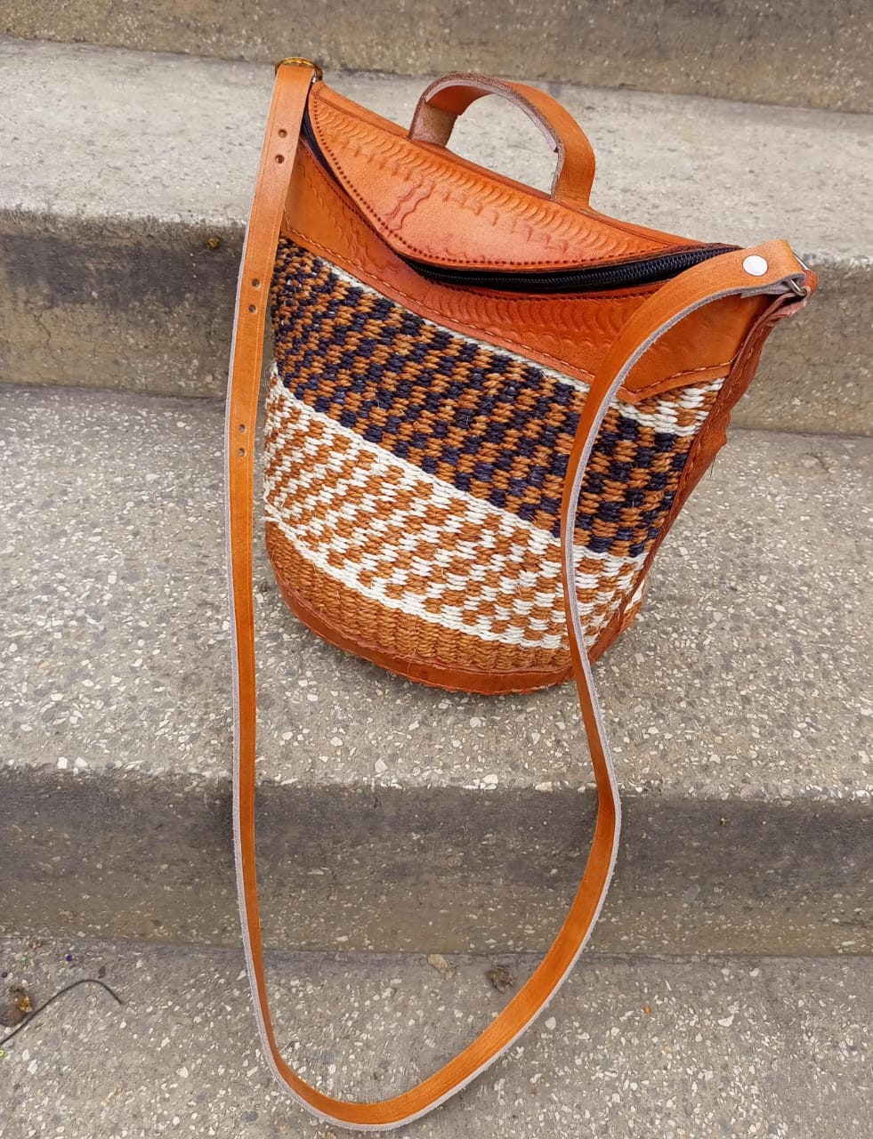 Handmade Woven Sisal Sling Bag - Boho Eco-Friendly Crossbody Bag | Sustainable Natural Fiber Purse | African Artisan Handcrafted Bag