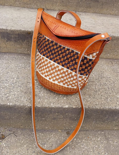 Handmade Woven Sisal Sling Bag - Boho Eco-Friendly Crossbody Bag | Sustainable Natural Fiber Purse | African Artisan Handcrafted Bag