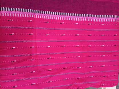 Authentic Maasai Shuka Blanket - Traditional African Tribal Wrap, pink  and white  Safari Blanket for Home Décor or Outdoor Adventures
