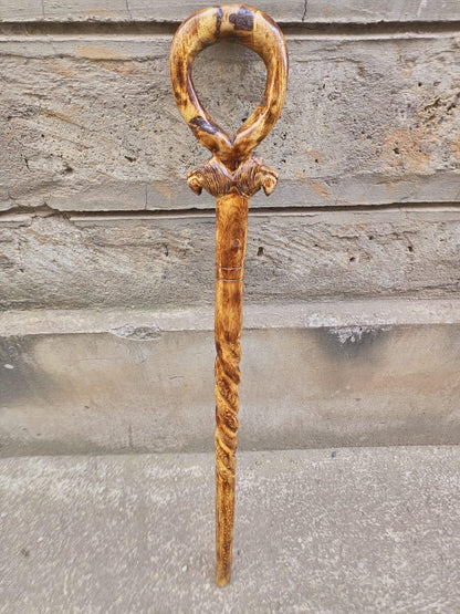 African wood Original Hiking Walking Stick Cane Handmade Kenya Africa 1 Piece Rosewood Hardwood hand red walking stick