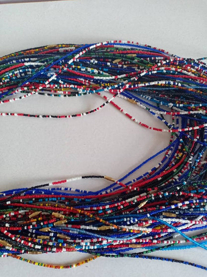 Handmade Waist Beads for Women/African Beaded Body Jewelry/Boho Style, Weight Loss, Belly Chain, Custom Size