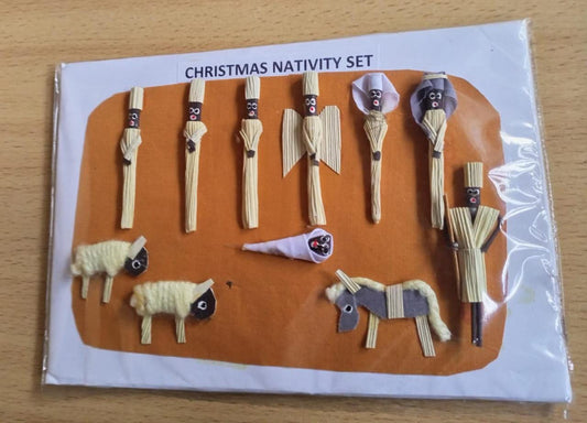 Handmade Nativity Christmas Card Set/Religious Holiday Cards/Christian GreetingCards/Unique Nativity Scene Art/Spiritual ChristmasStationery