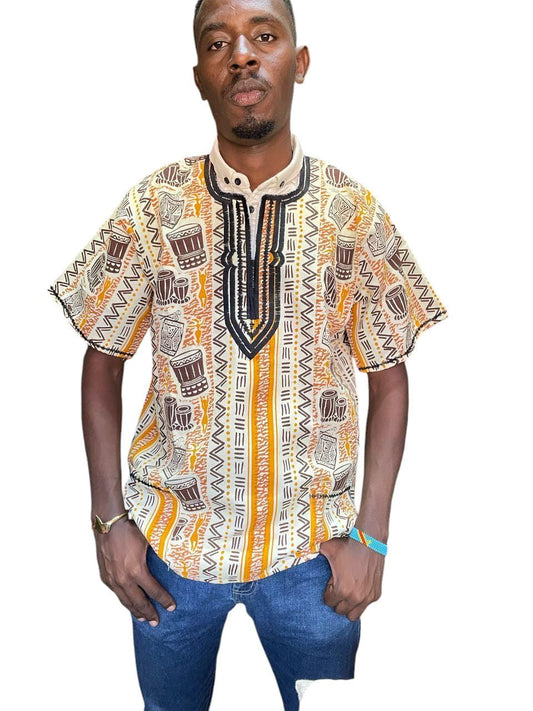 Authentic Unisex African Print Shirt | Vibrant Ankara Pattern | Fashionable  and Comfortable Wear,gift for him,gift for her.