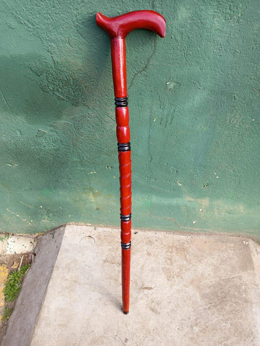 African wood Original Hiking Walking stick/Handmade Kenya Africa Mahogany Hardwood UnisexCane/Hand designed Cane/ Wooden walking stick
