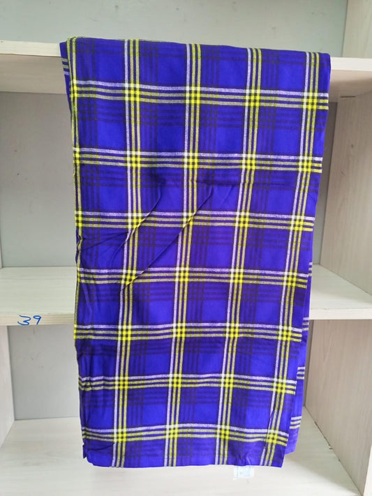 Authentic Maasai Shuka Blanket - Traditional African Tribal Wrap, Red Plaid Safari Blanket for Home Décor or Outdoor Adventures