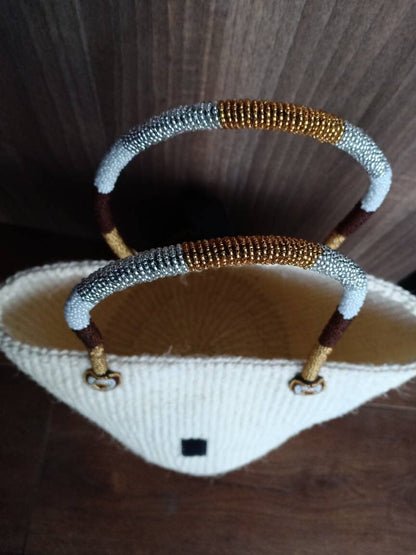 Handmade Woven Sisal Sling Bag - Boho Eco-Friendly Crossbody Bag | Sustainable Natural Fiber Purse | African Artisan Handcrafted Bag