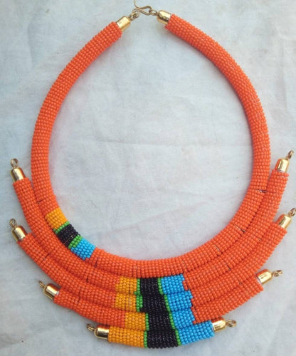 Boho Statement Jewelry/Colorful Seed Bead Necklace/Layered Necklace for Women/Gift for Her/Handmade Beaded Necklace/gift for women