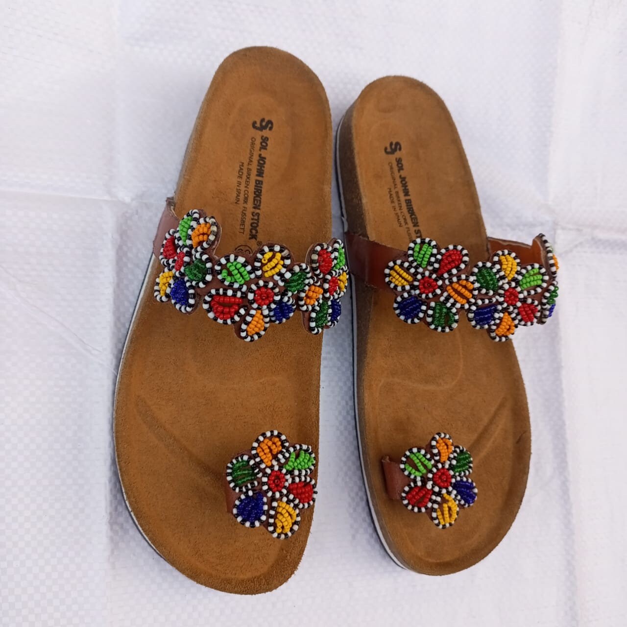 Handmade African Beaded Sandals/Authentic Maasai-Style Leather Flip-Flops Women/Boho Beach Sandals/Comfortable Summer Sandal African Gifts