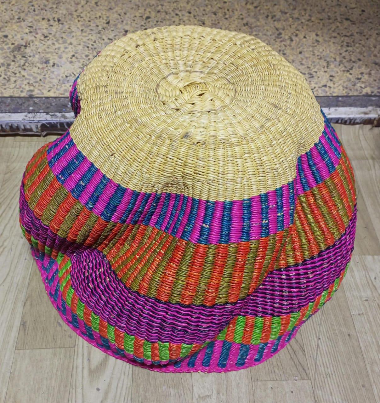 ON SALE:Home Decor, Art Basket, Wave Basket Decor Basket, Bolga Basket, organizer Basket, African Basket, Handmade Basket, Woven Basket