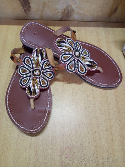 CUSTOMIZED African beaded sandals, summer sandals, Christmas gift for her,mom gift,beach sandals, leather sandals,
