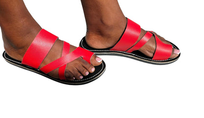 CUSTOMIZED Pure leather Sandals/Authentic Maasai-Style Leather Flip-Flops Women/Boho Beach Sandals/Comfortable Summer Sandal African Gifts