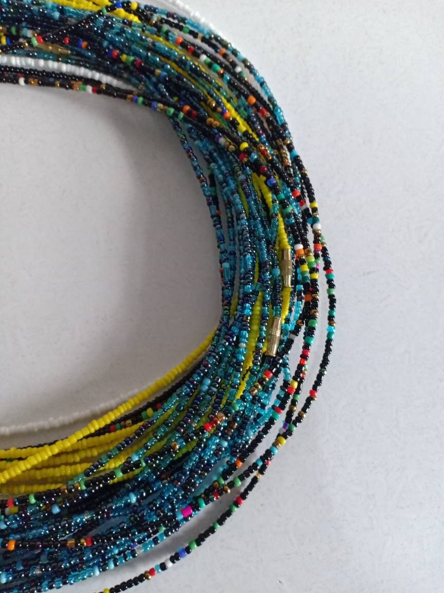 Handmade Waist Beads for Women/African Beaded Body Jewelry/Boho Style, Weight Loss, Belly Chain, Custom Size