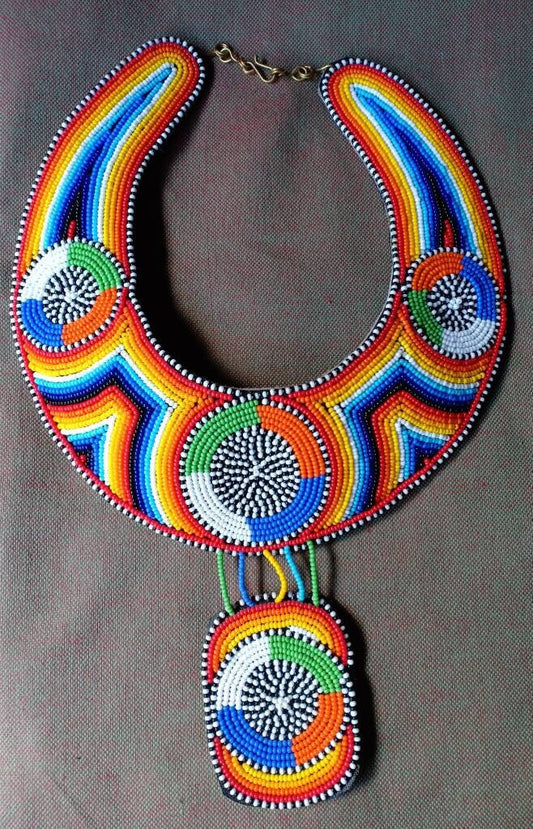 Boho Statement Jewelry/Colorful Seed Bead Necklace/Layered Necklace for Women/Gift for Her/Handmade Beaded Necklace/gift for women
