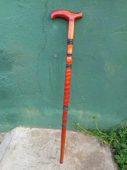 African wood Original Hiking Walking stick/Handmade Kenya Africa Mahogany Hardwood UnisexCane/Hand designed Cane/ Wooden walking stick