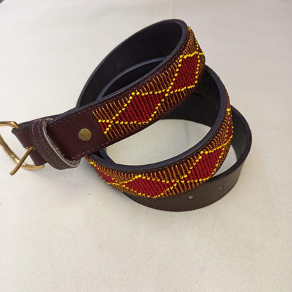 Maasai belt, Leather belt, Beaded belt, Handmade belt, Christmas gifts for loved ones African beaded belt, unisex belt, Casual belt, Boho