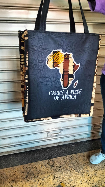 African Leather Tote bag, handcrafted laptop bag,Black woman modern African tote bag, Stylish tote bag,Brown girl bag.