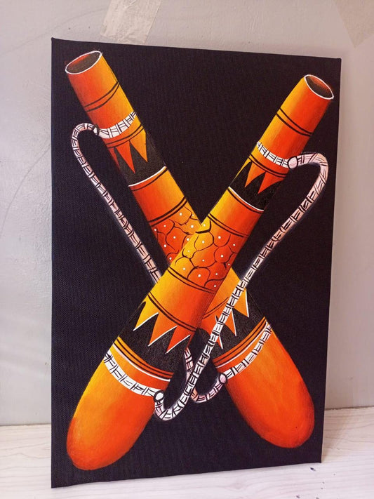 Handmade Canvas Wall Art | Festive Christmas Decor | Unique Gift for Holidays | Modern Boho Home Accent | Ready-to-Hang Painting