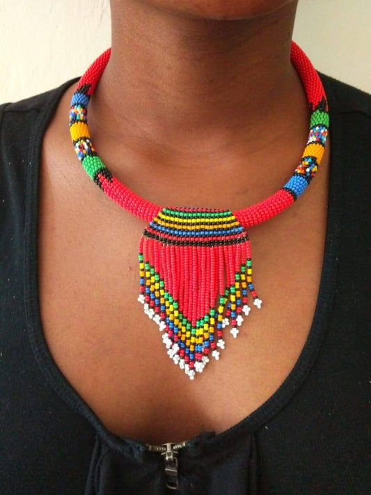 Boho Statement Jewelry/Colorful Seed Bead Necklace/Layered Necklace for Women/Gift for Her/Handmade Beaded Necklace/gift for women