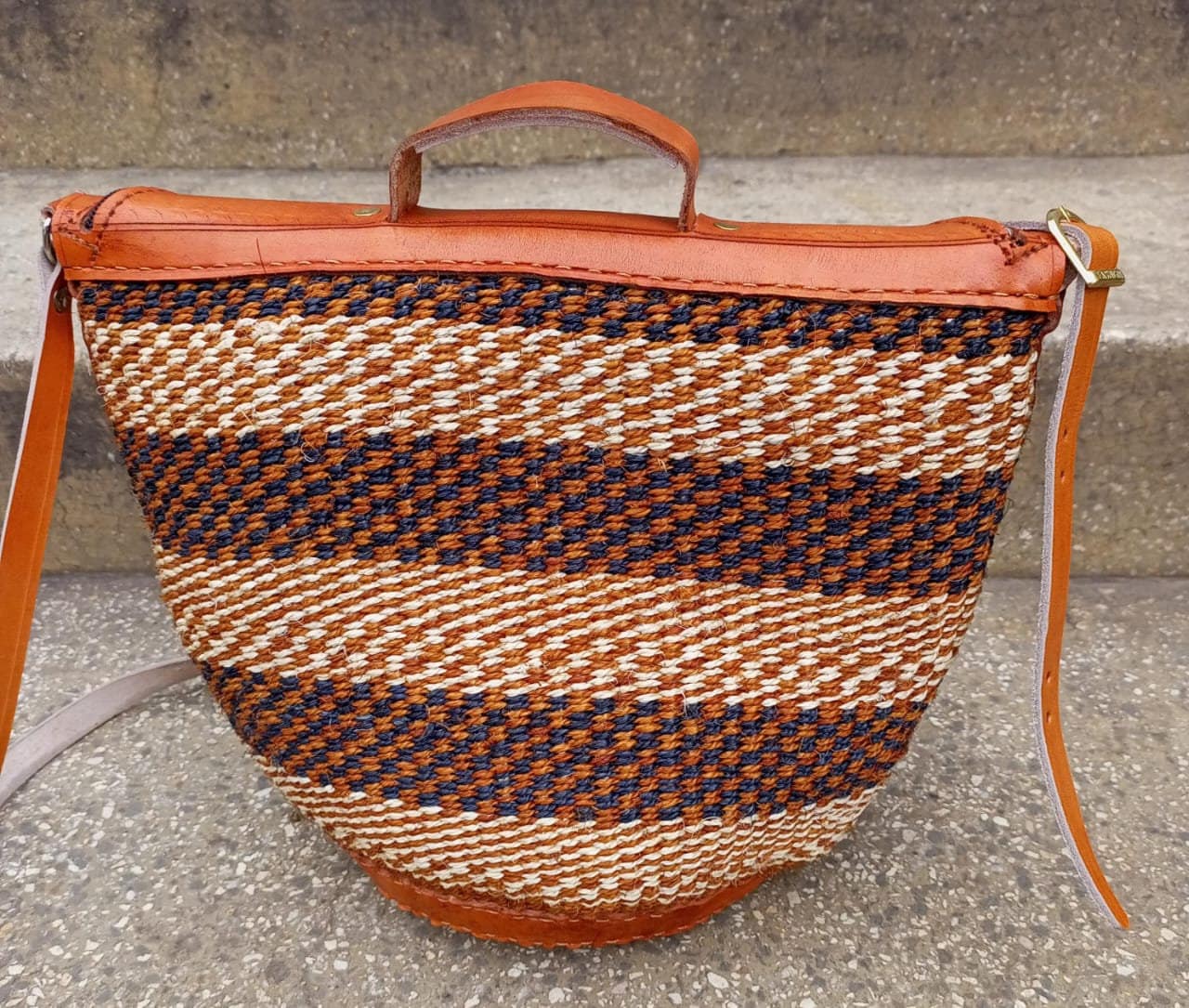 Handmade Woven Sisal Sling Bag - Boho Eco-Friendly Crossbody Bag | Sustainable Natural Fiber Purse | African Artisan Handcrafted Bag