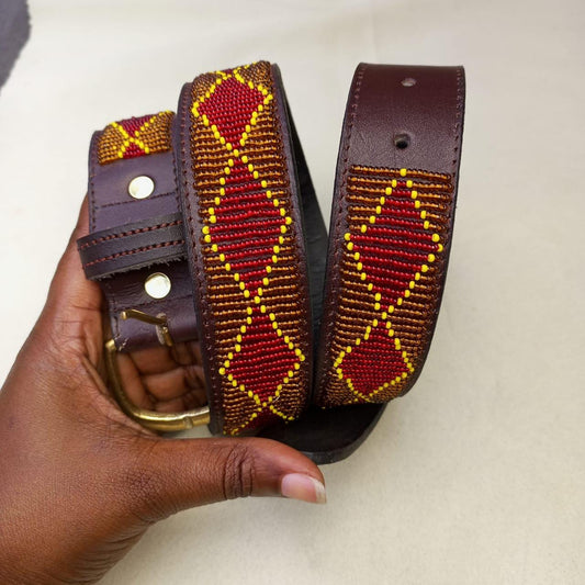 Maasai belt, Leather belt, Beaded belt, Handmade belt, Christmas gifts for loved ones African beaded belt, unisex belt, Casual belt, Boho
