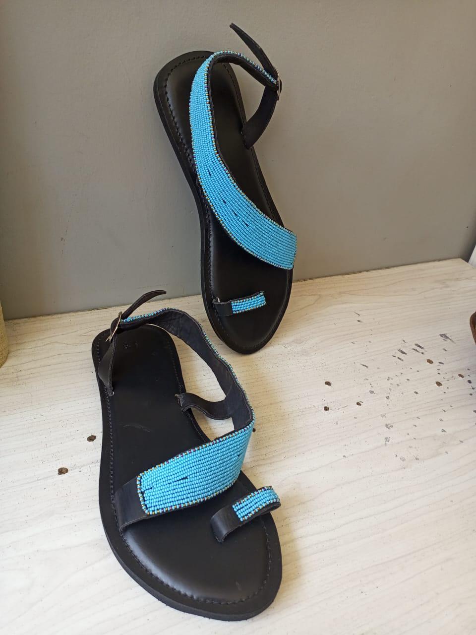 CUSTOMIZED African beaded sandals, summer sandals, Christmas gift for her,mom gift,beach sandals, leather sandals,