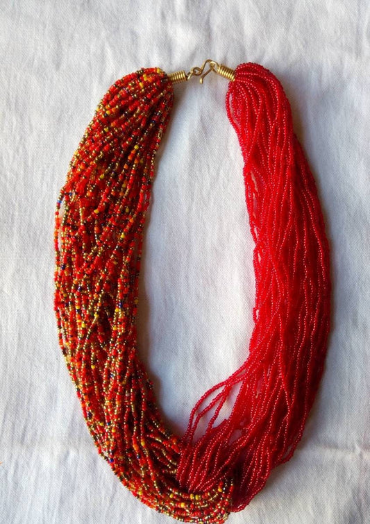 Boho Statement Jewelry/Colorful Seed Bead Necklace/Layered Necklace for Women/Gift for Her/Handmade Beaded Necklace/gift for women