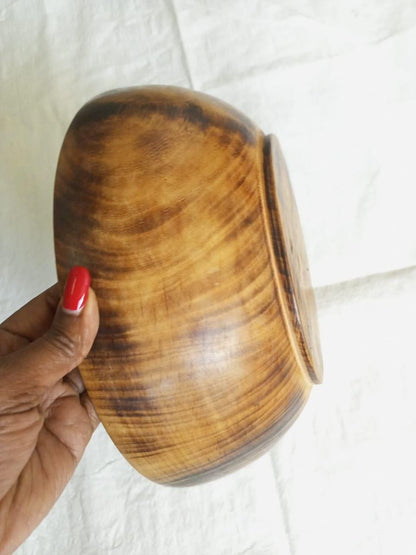 Handmade Wooden Bowl Candle | Christmas Soy Candle bowl| Holiday Gift | Rustic Home Decor | Aromatherapy Candle in Wooden Bowl