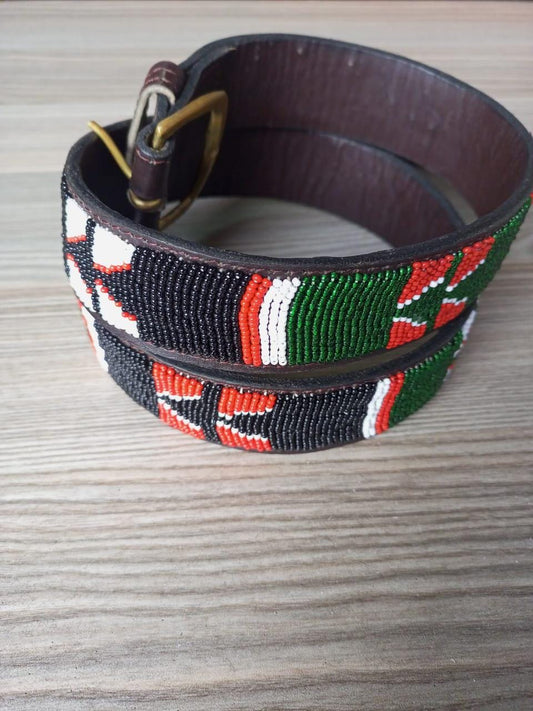 Maasai belt, Leather belt, Beaded belt, Handmade belt, Christmas gifts for loved ones African beaded belt, unisex belt, Casual belt, Boho