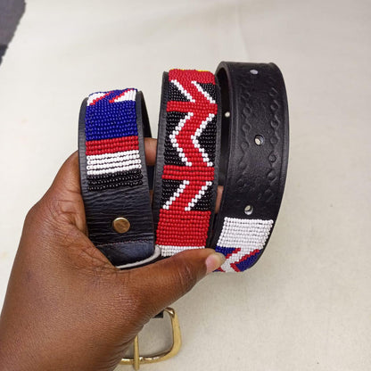 Maasai belt, Leather belt, Beaded belt, Handmade belt, Christmas gifts for loved ones African beaded belt, unisex belt, Casual belt, Boho