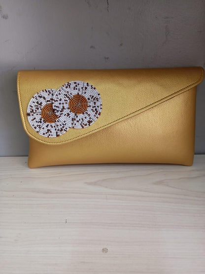 Gold leather African purses, bags,African bag, women purses , gift for her, christmas gift for loved ones,clutch bags, mother's day gifts
