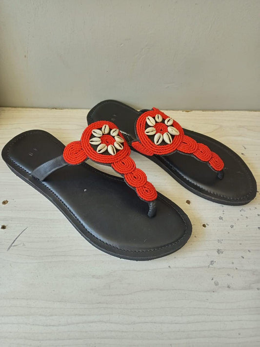 CUSTOMIZED African beaded sandals, summer sandals, Christmas gift for her,mom gift,beach sandals, leather sandals,