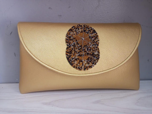 Gold leather African purses, bags,African bag, women purses , gift for her, christmas gift for loved ones,clutch bags, mother's day gifts