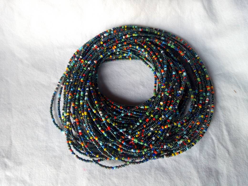 Handmade Waist Beads for Women/African Beaded Body Jewelry/Boho Style, Weight Loss, Belly Chain, Custom Size