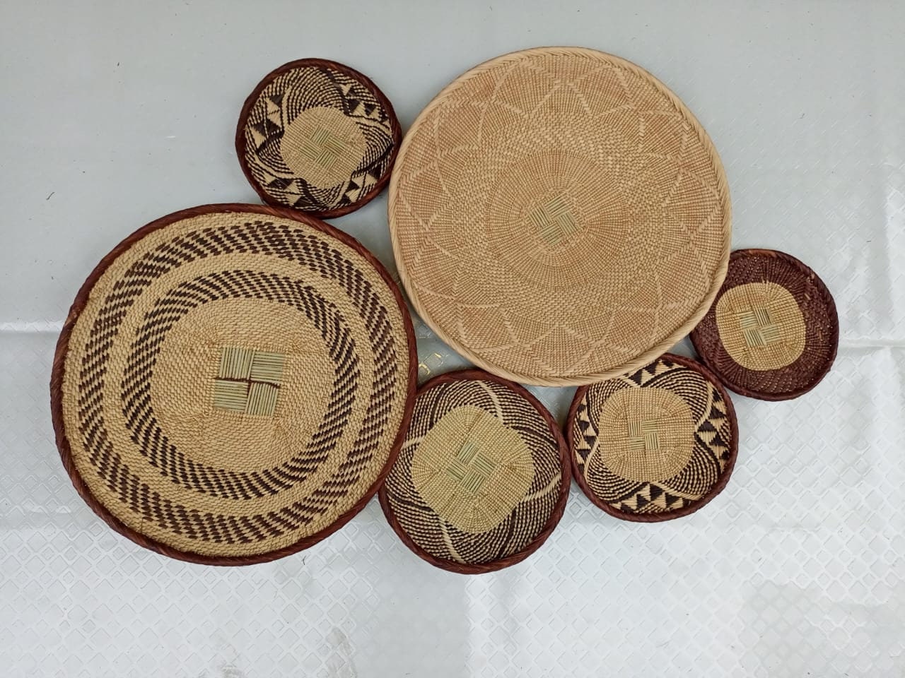 Handwoven Tonga Basket | African Wall Decor | Boho Home Decor | Fair Trade Wall Hanging /Rustic Farmhouse Decor | Handmade Wall Art 8-18