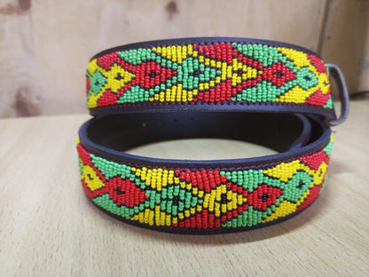 Maasai belt, Leather belt, Beaded belt, Handmade belt, Christmas gifts for loved ones African beaded belt, unisex belt, Casual belt, Boho
