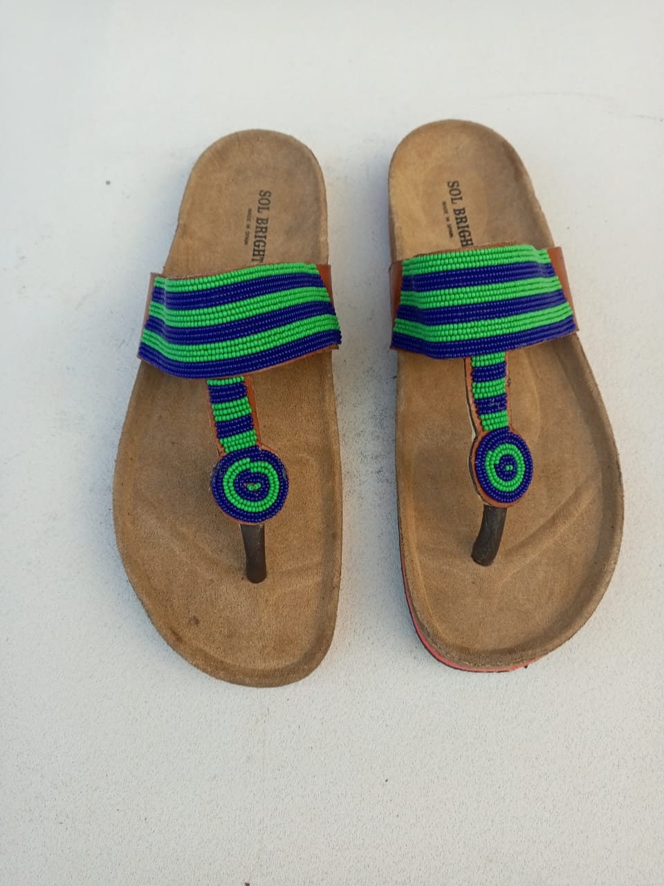 Handmade African Beaded Sandals/Authentic Maasai-Style Leather Flip-Flops Women/Boho Beach Sandals/Comfortable Summer Sandal African Gifts