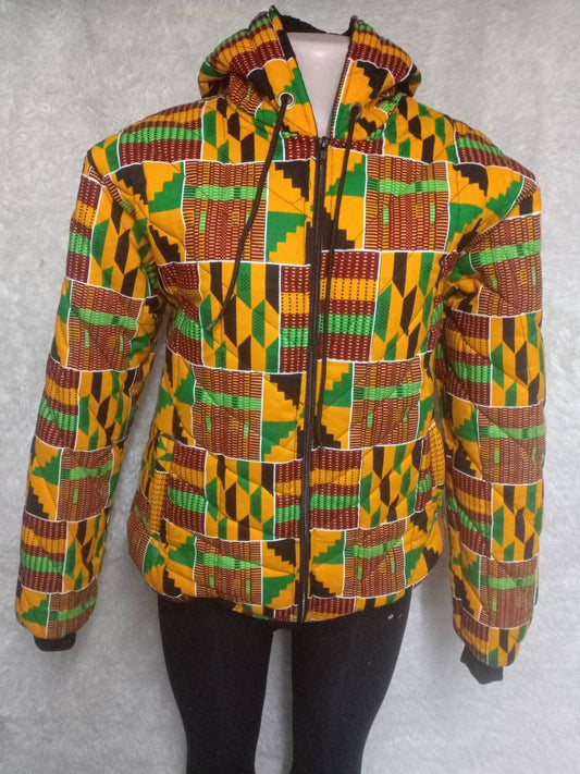 African unisex bomber jacket/Handmade Custom Winter Hood/Cozy, Warm Cold Weather jacket/ Custom Winter Hood jacket/Personalized Winter gift