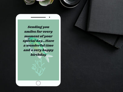 Digital birthday card, instant download, card, eco-friendly card, printable birthday card, unique birthday card, single-sided digital