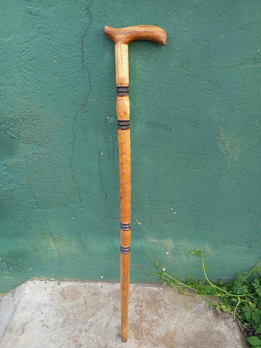 African wood Original Hiking Walking stick/Handmade Kenya Africa Mahogany Hardwood UnisexCane/Hand designed Cane/ Wooden walking stick