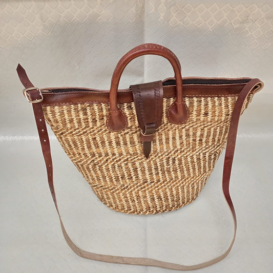 Handmade Woven Sisal Sling Bag - Boho Eco-Friendly Crossbody Bag | Sustainable Natural Fiber Purse | African Artisan Handcrafted Bag