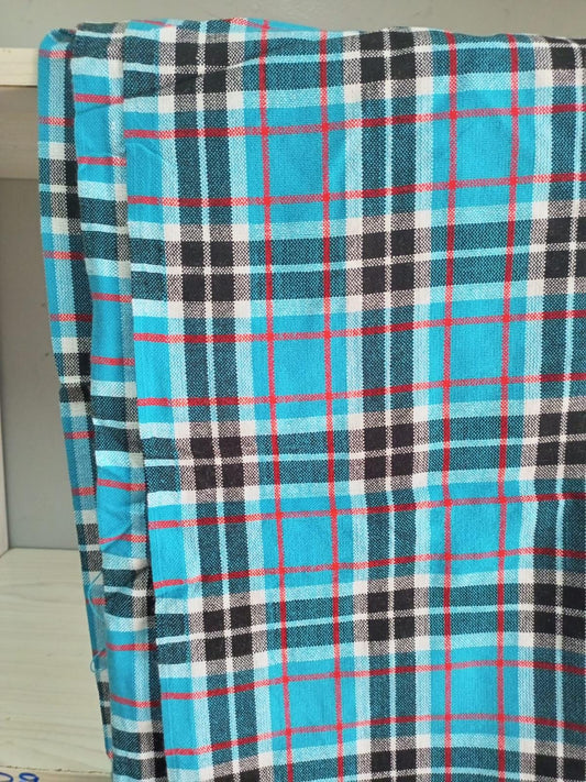 Authentic Maasai Shuka Blanket - Traditional African Tribal Wrap, Red Plaid Safari Blanket for Home Décor or Outdoor Adventures
