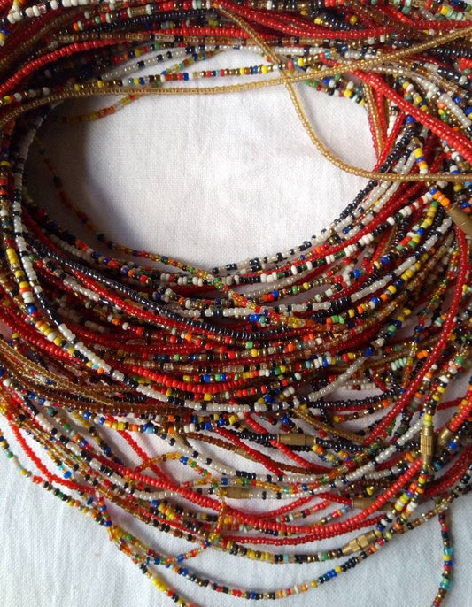 Handmade Waist Beads for Women/African Beaded Body Jewelry/Boho Style, Weight Loss, Belly Chain, Custom Size