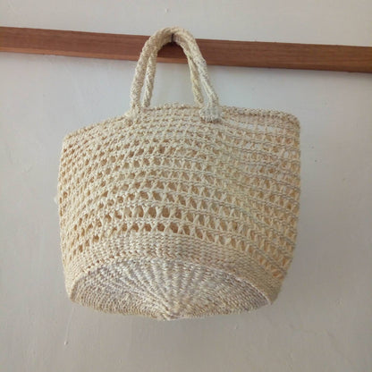Handmade Woven Sisal Sling Bag - Boho Eco-Friendly Crossbody Bag | Sustainable Natural Fiber Purse | African Artisan Handcrafted Bag