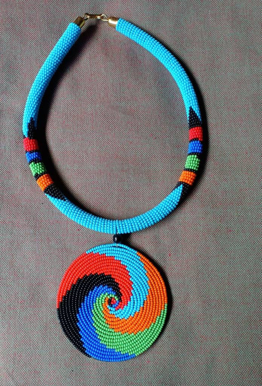 Boho Statement Jewelry/Colorful Seed Bead Necklace/Layered Necklace for Women/Gift for Her/Handmade Beaded Necklace/gift for women